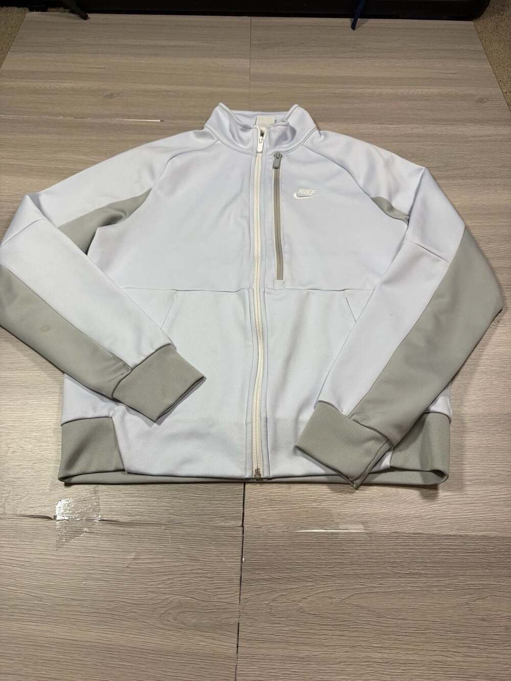 Nike N98 Tribute Jacket Size M Light Grey Full Zip Track